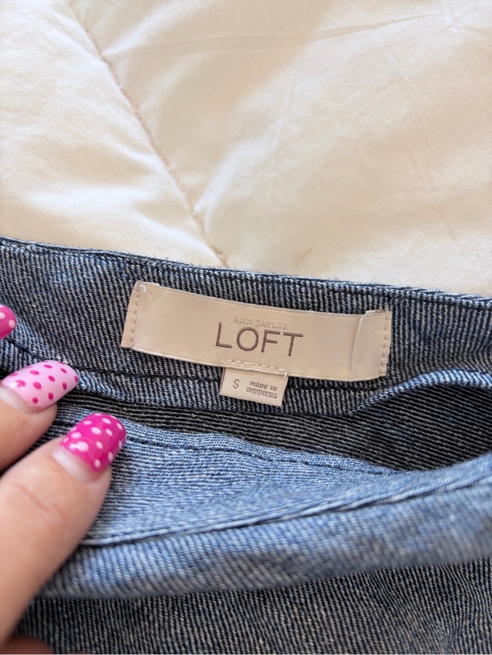 LOFT One-Shoulder Tank Top in Slate Blue - Picture 3 of 4